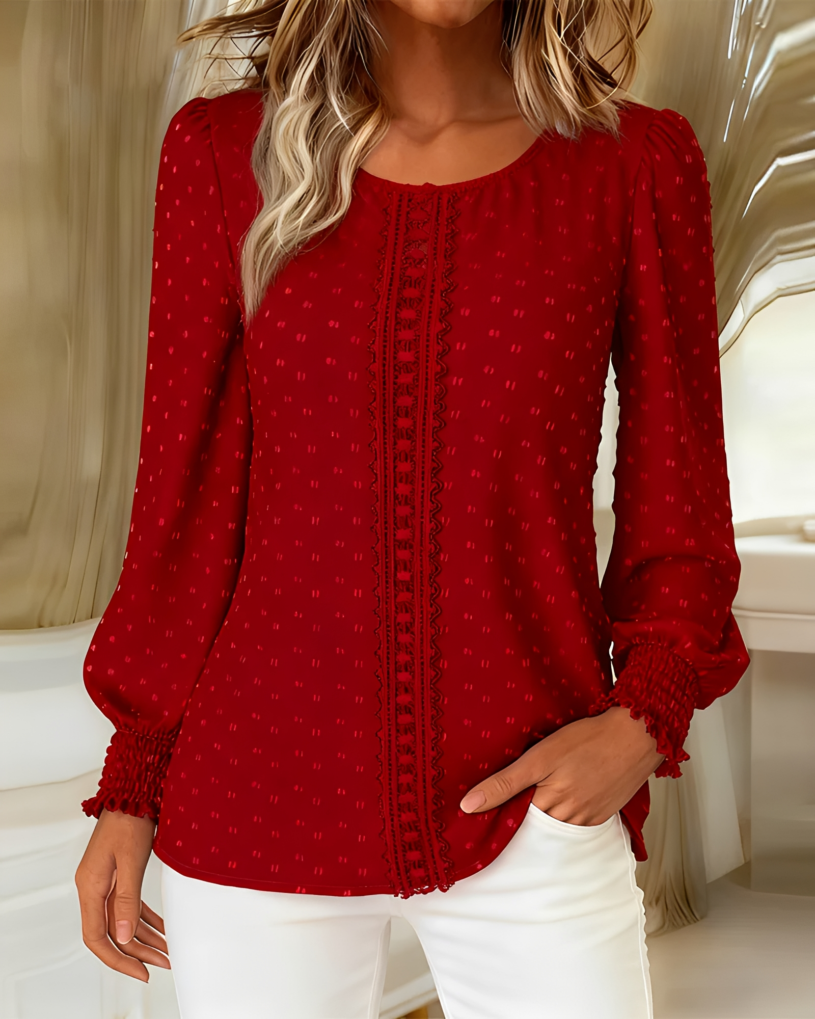 Chanita - Blusa con Volantes Estilosa