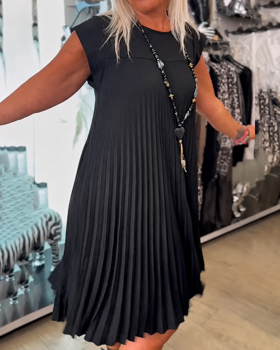 Angélique - Vestido Casual Plisado