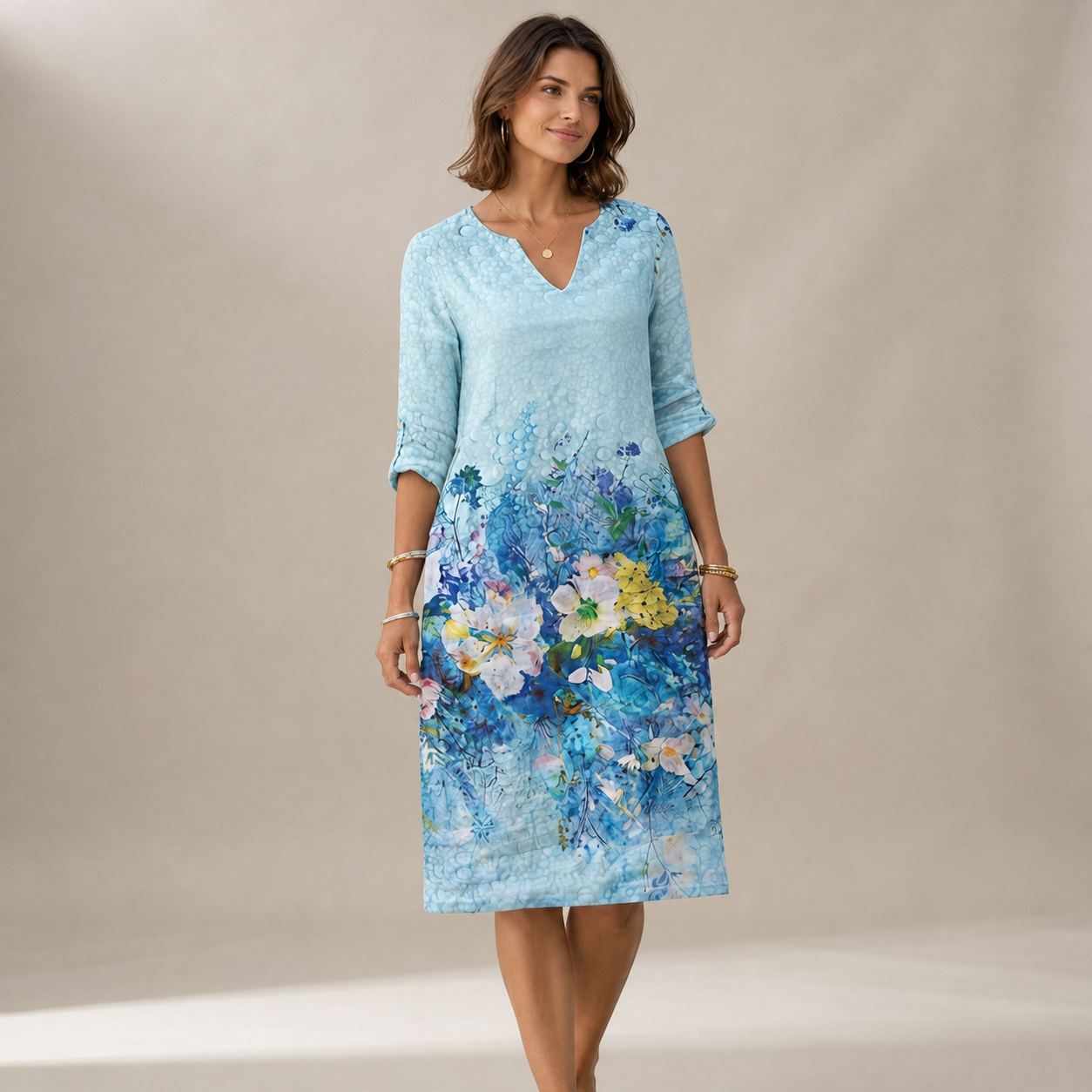 Ninna - Vestido Elegante y Fluido con Cuello en V