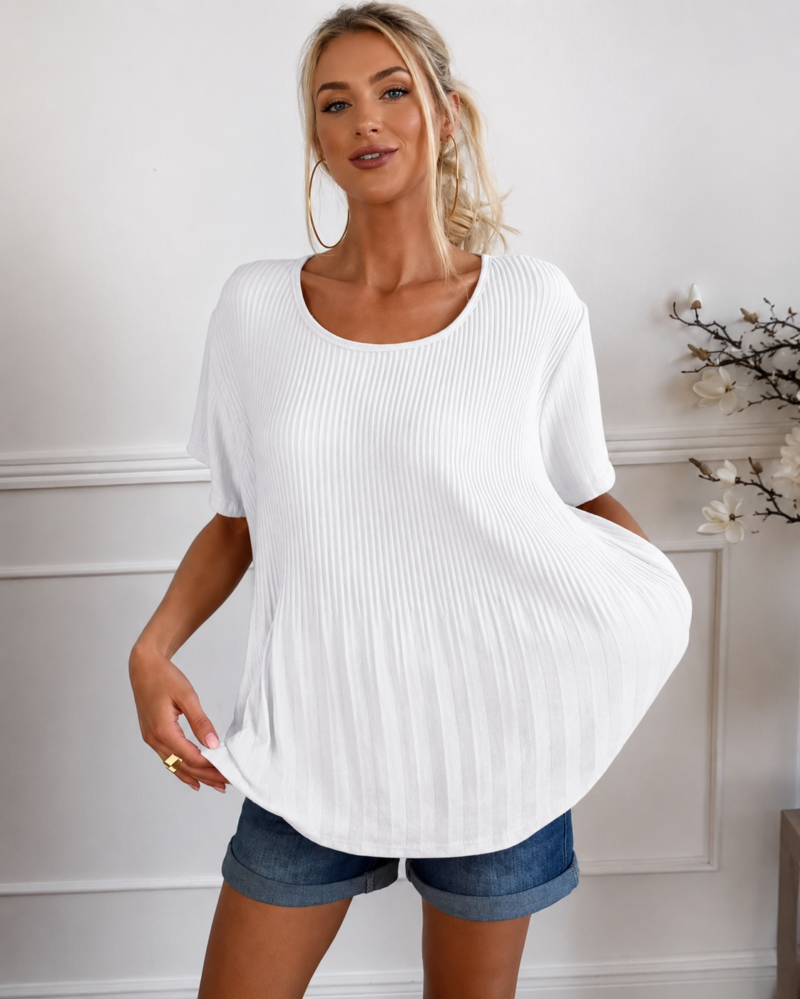 Rainelda - Blusa Plisada Elegante