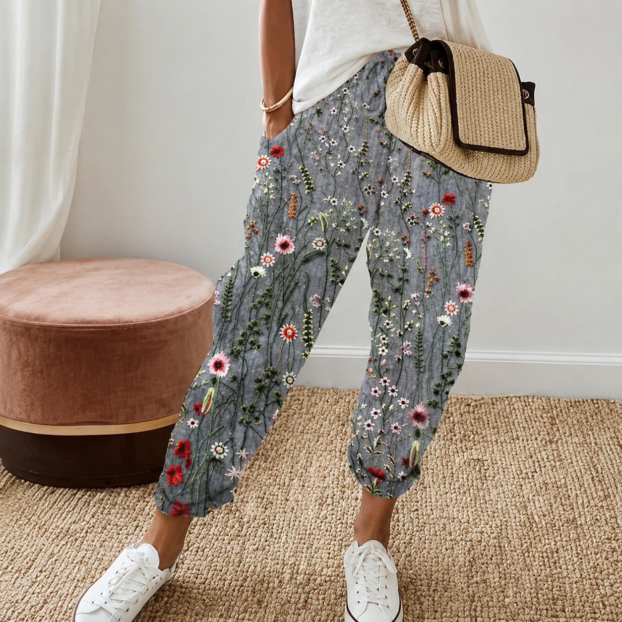 Chelease - Pantalones Casuales con Cordón