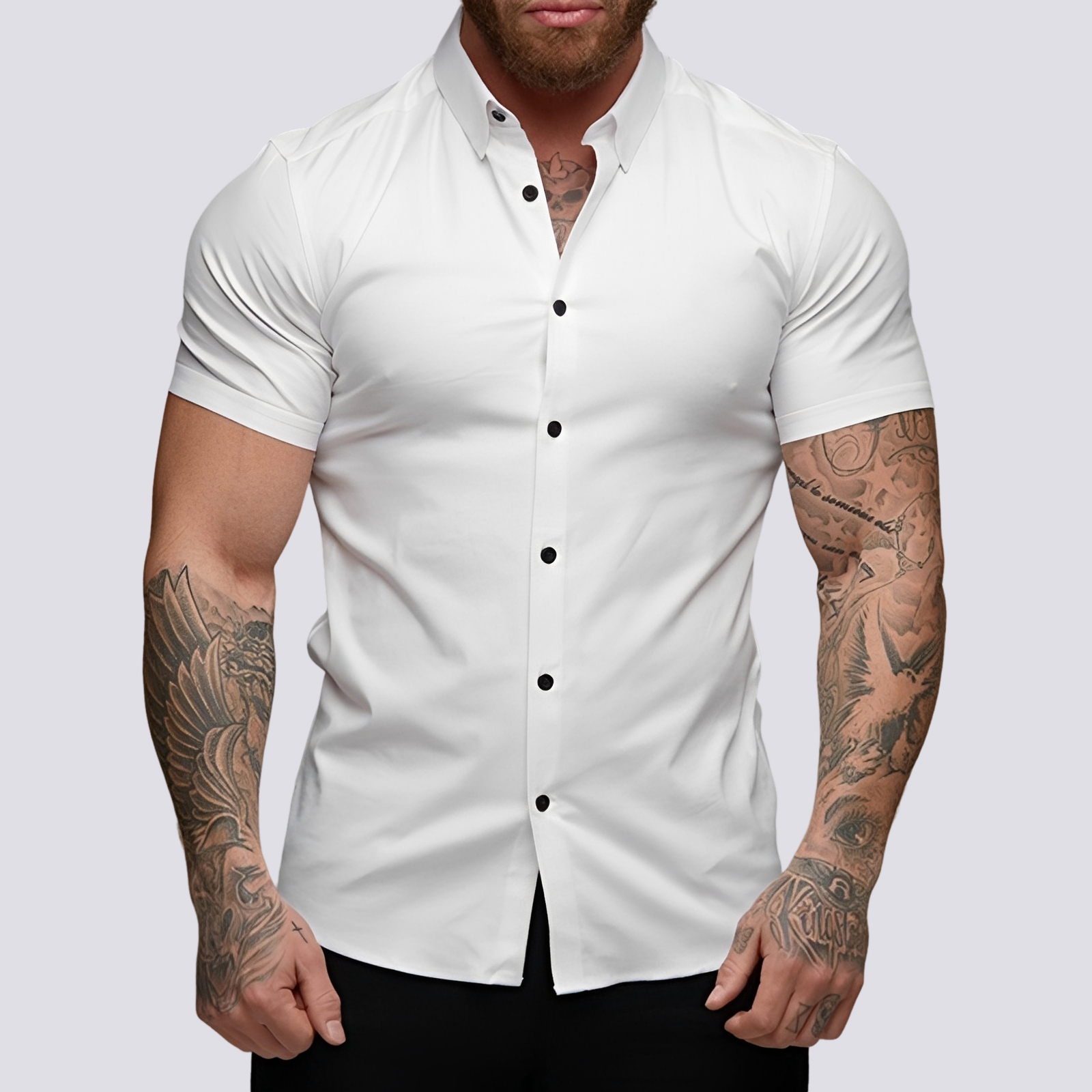 Lukas - Camisa de Solapa Elástica