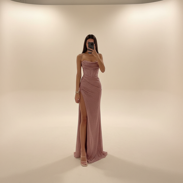 Monique - Vestido Maxi con Abertura a la Moda