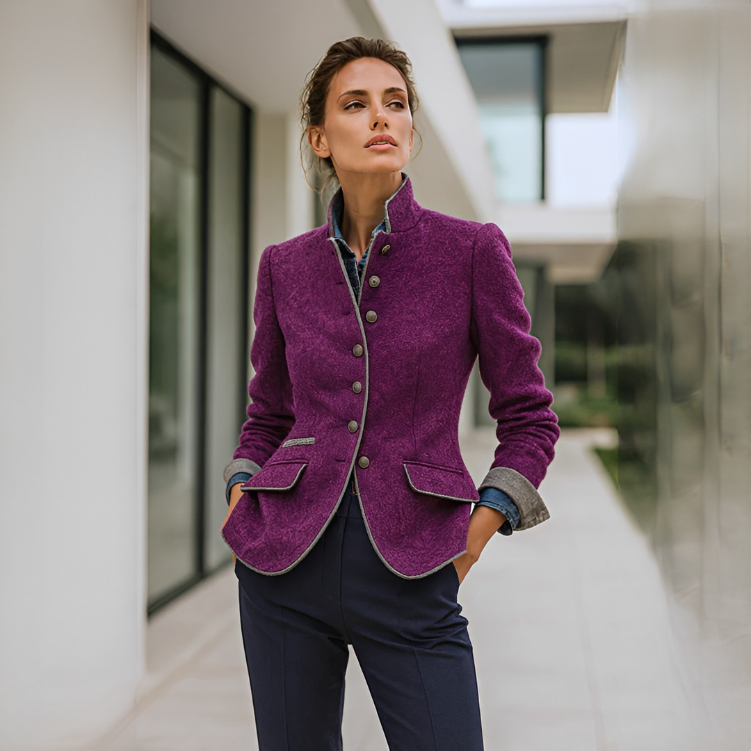 Valerie - Cárdigan Elegante con Cuello Mao