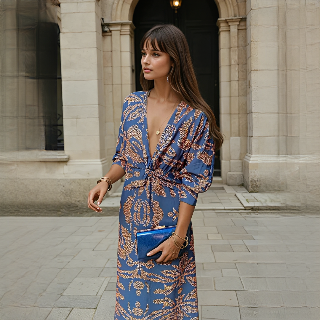 Gwynedd - Vestido Elegante con Escote en V