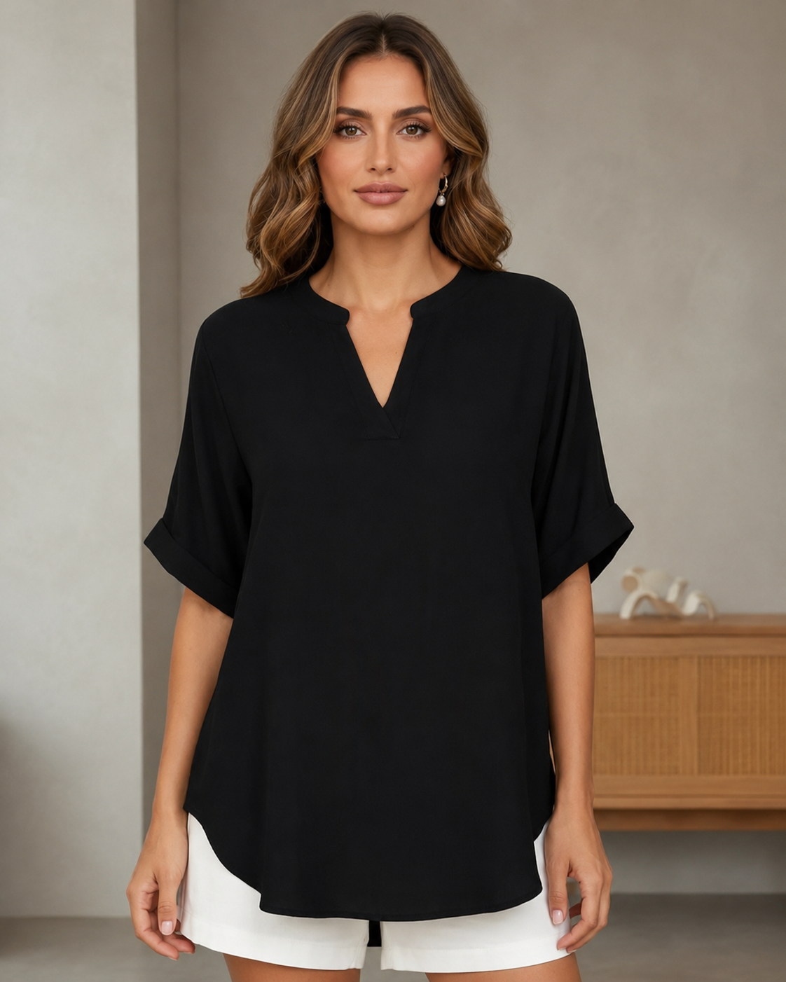 Taylor - Blusa Suelta con Cuello en V