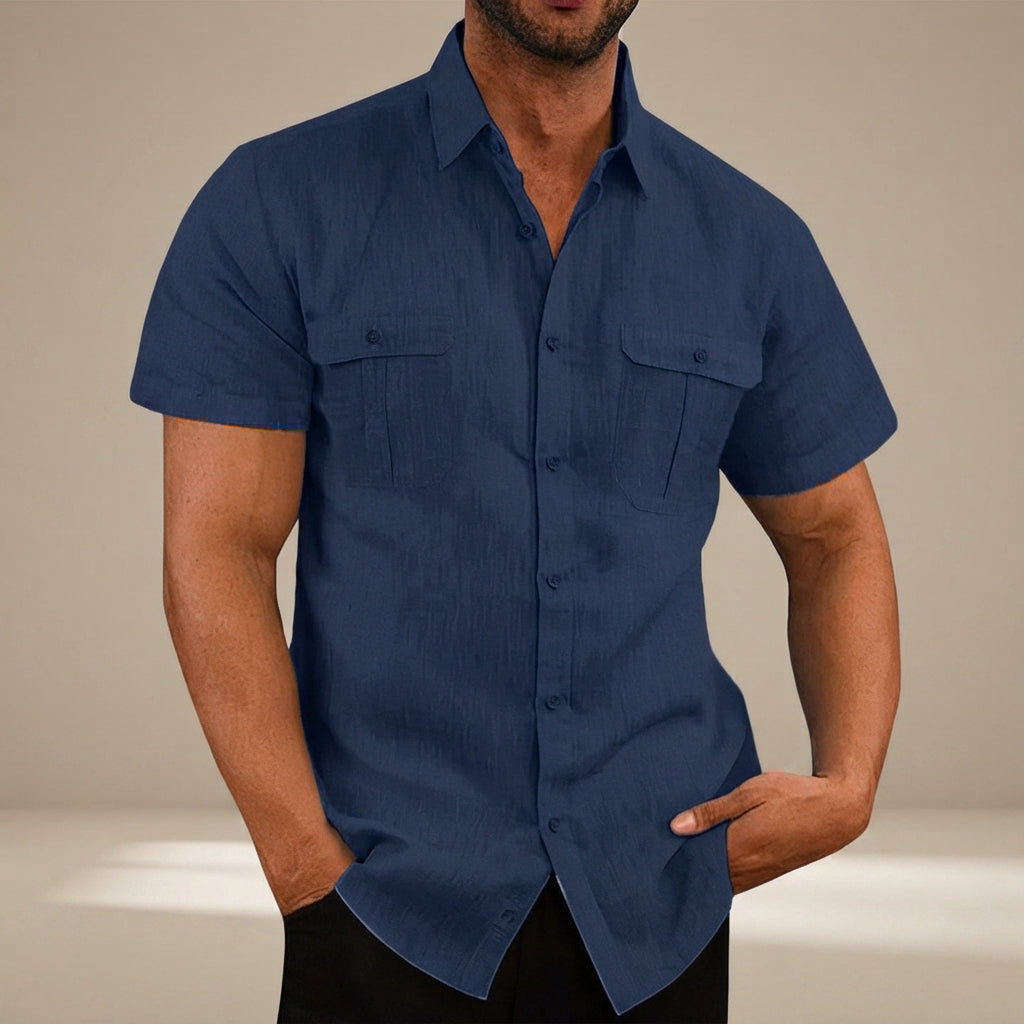 Lewys - Camisa Polo Casual con Botones