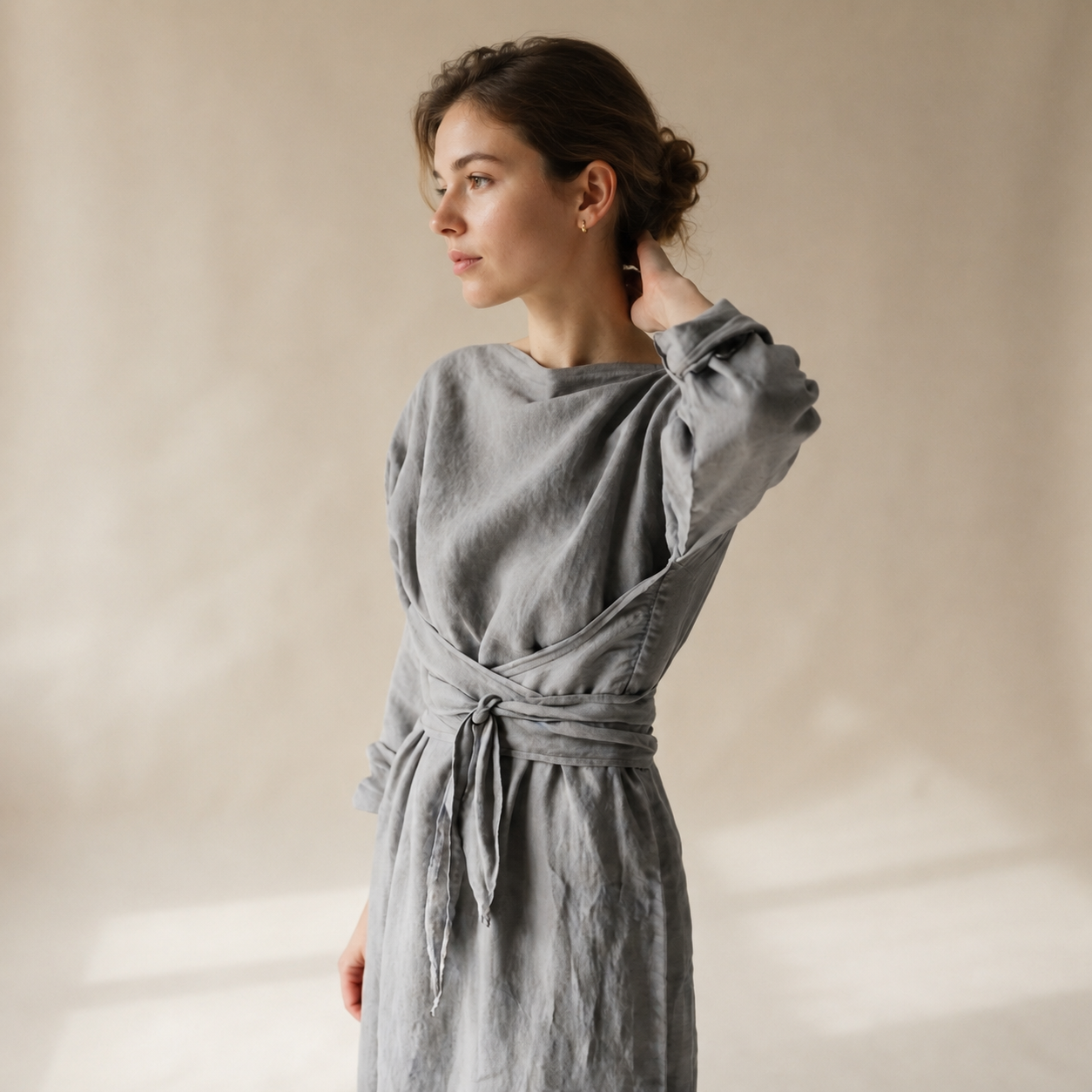 Ashlee - Vestido Maxi Ligero con Cordones y Corte Suelto