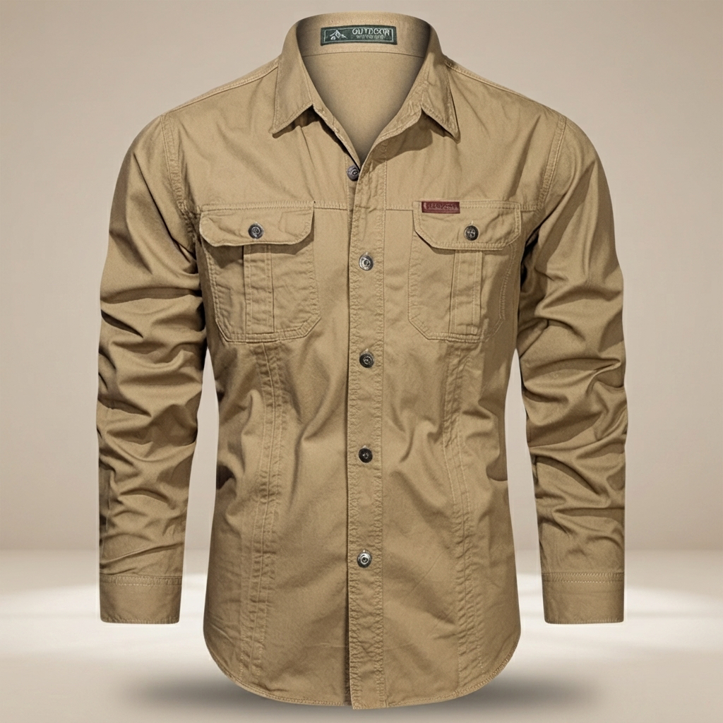 Hayden - Camisa Cargo de Manga Larga con Múltiples Bolsillos