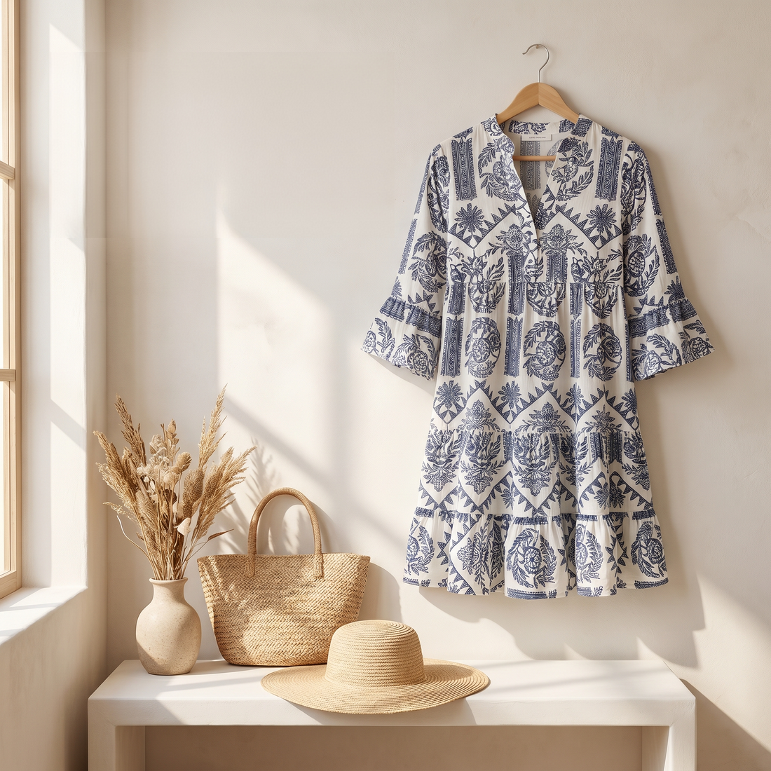 Krisella - Vestido Midi Estilo Bohemio