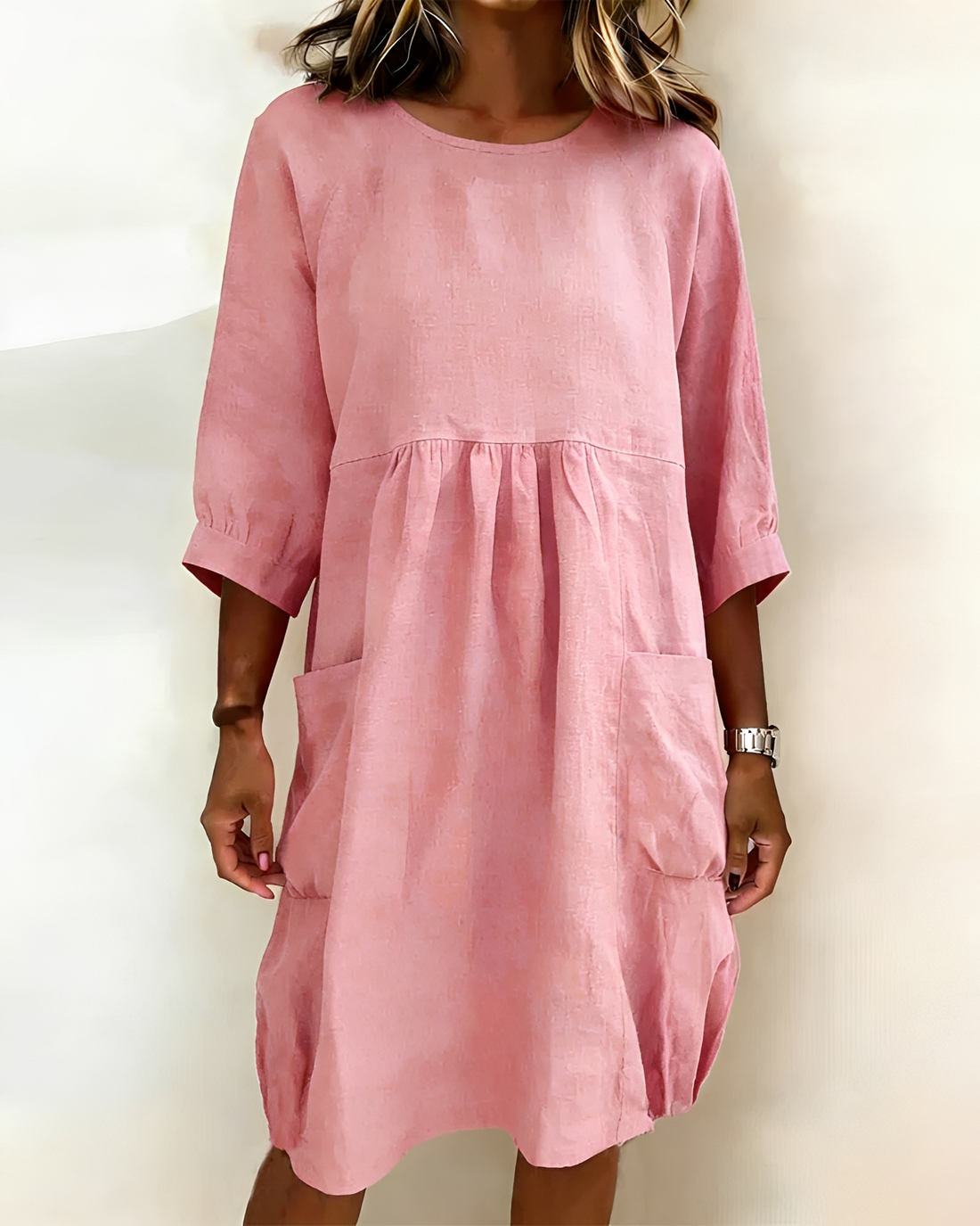 Shadia - Vestido Midi de Ajuste Suelto Casual