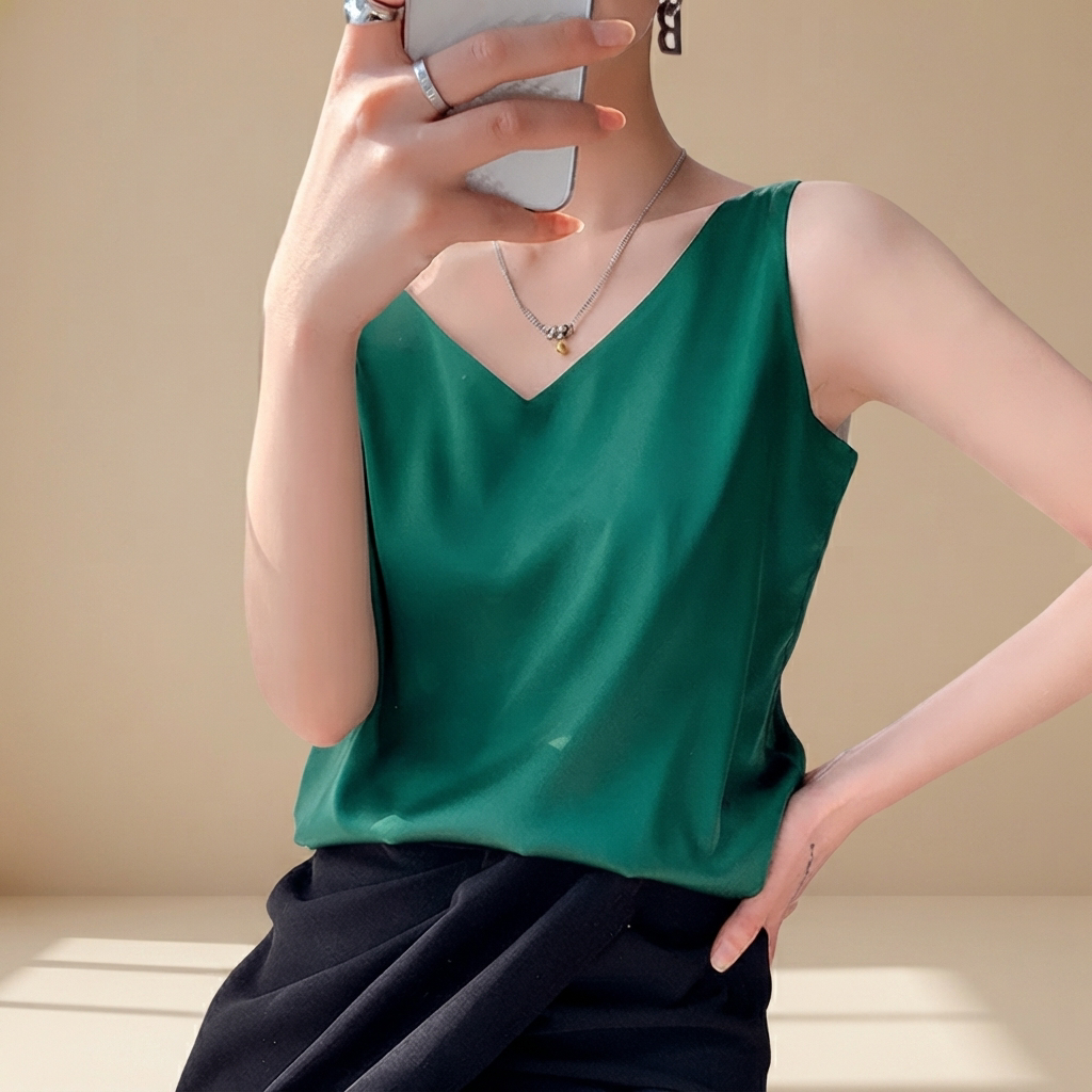 Trina - Top Elegante con Cuello en V
