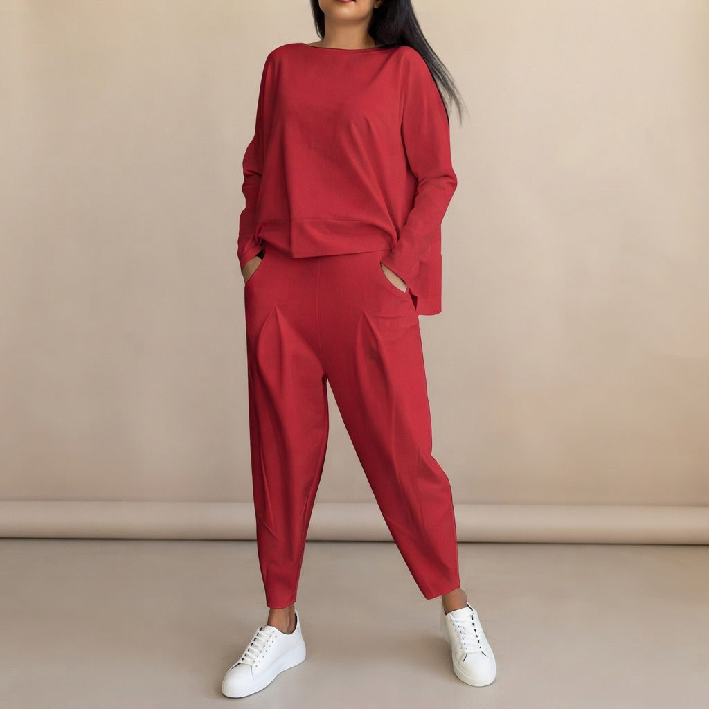 Emilyn - Set de Pantalones Cómodos de Corte Amplio