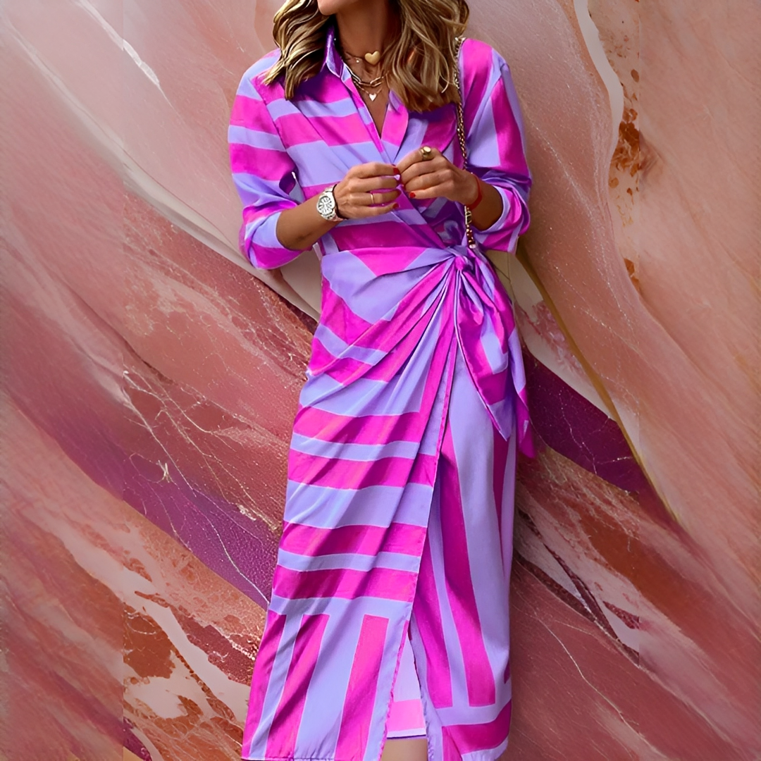 Emily - Vestido Con Estilo y Elegante a Rayas