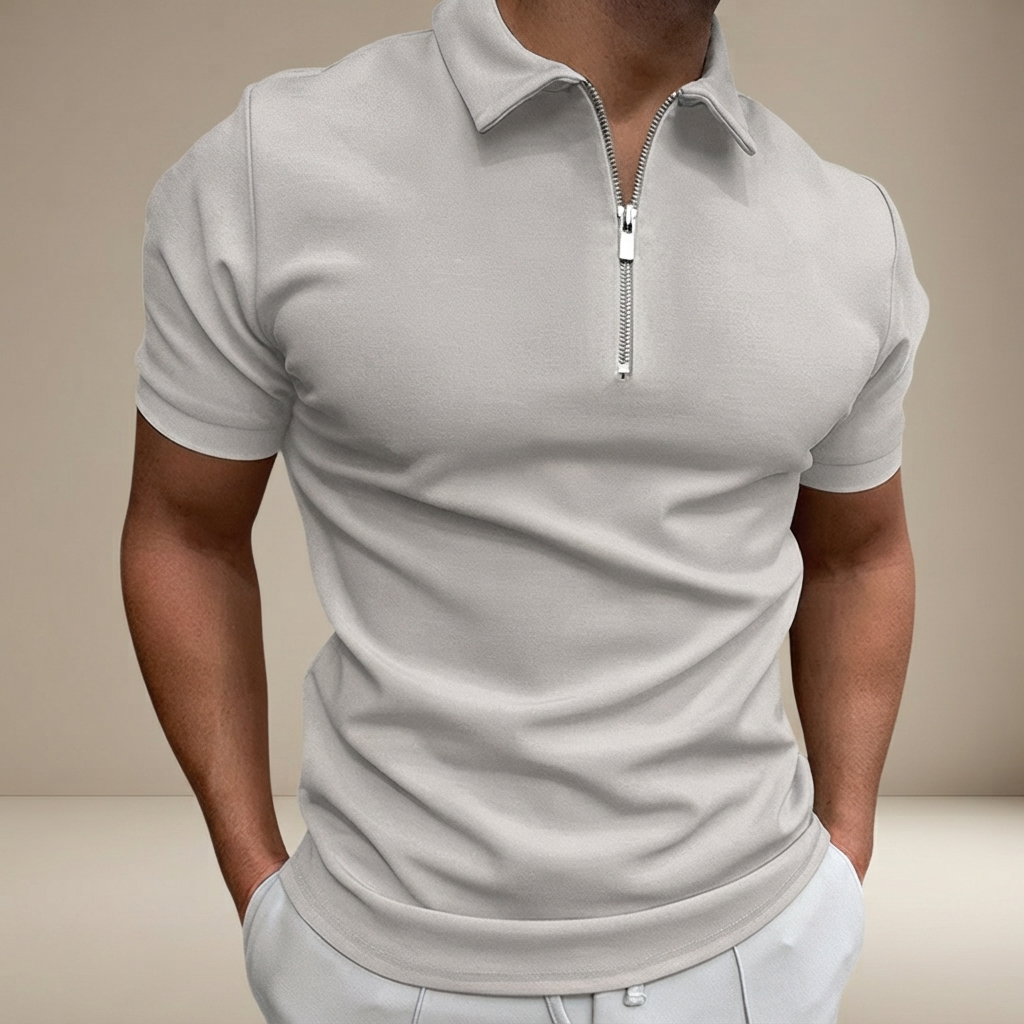 Kesean - Polo Casual con Media Cremallera
