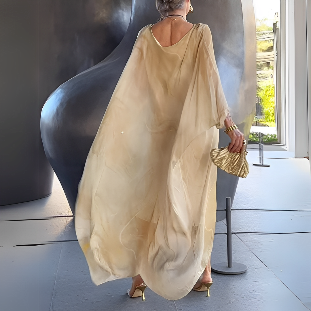 Emory - Moderno Vestido de Gasa de Seda para Mujer