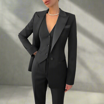 Clara - Conjunto de traje de pantalón elegante de tres piezas