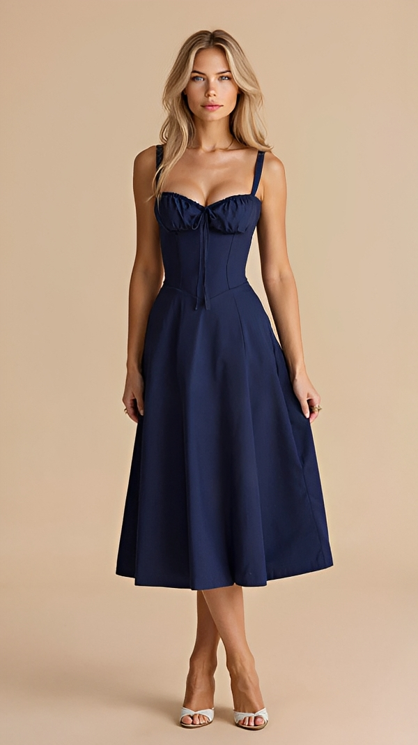 Kiana - Vestido Midi Elegante y Chic con Abertura