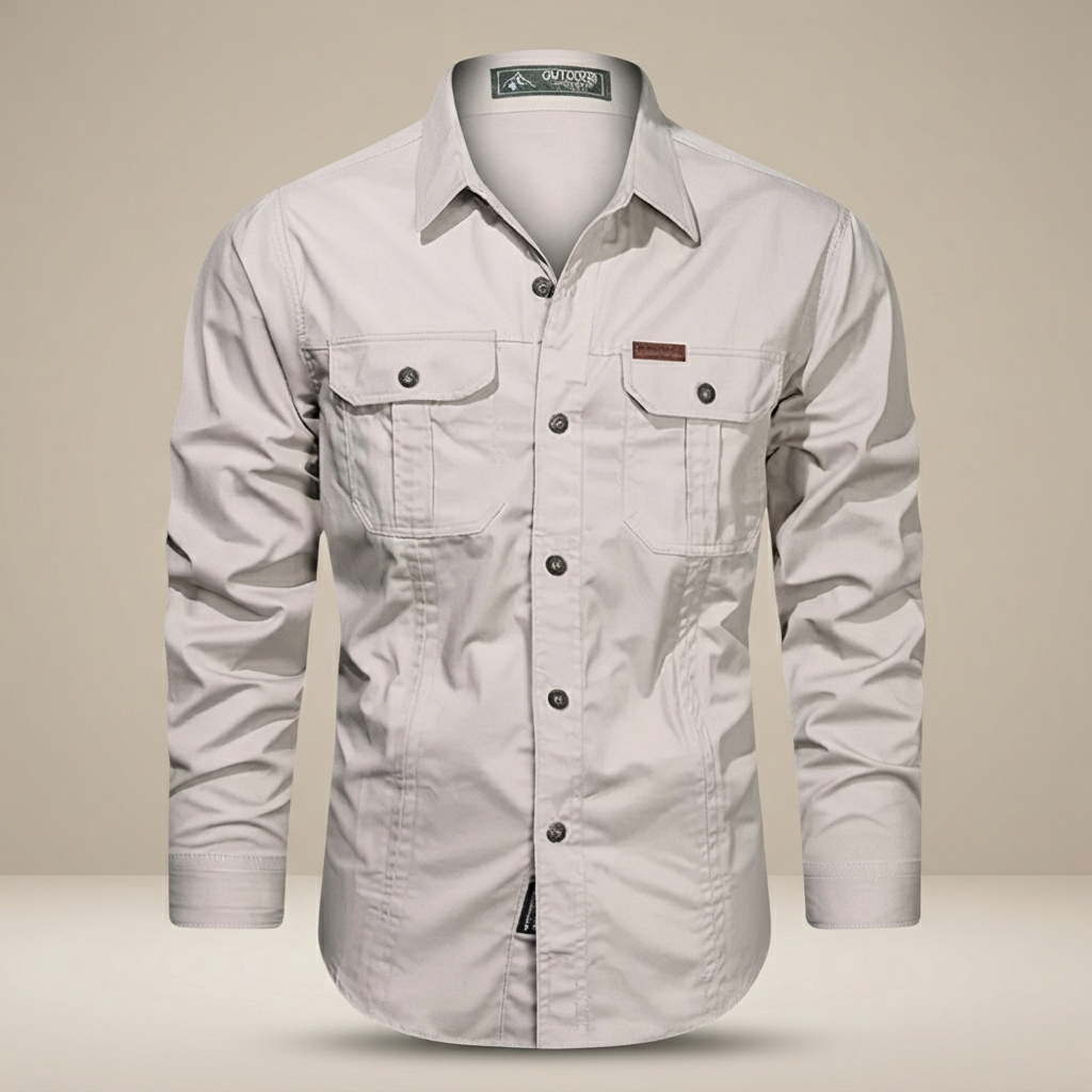 Hayden - Camisa Cargo de Manga Larga con Múltiples Bolsillos