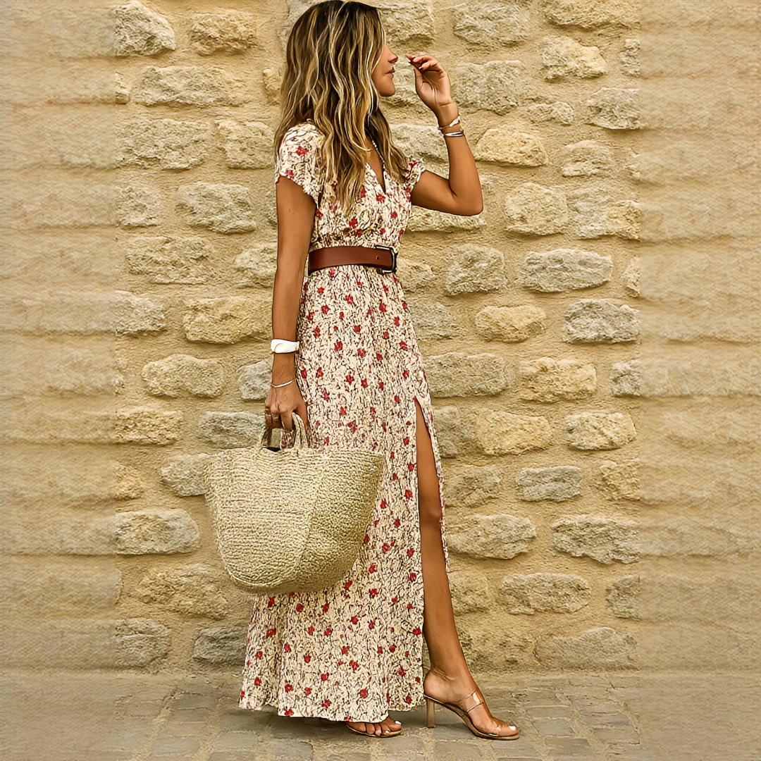 Ziska - Vestido Boho con Abertura Estiloso