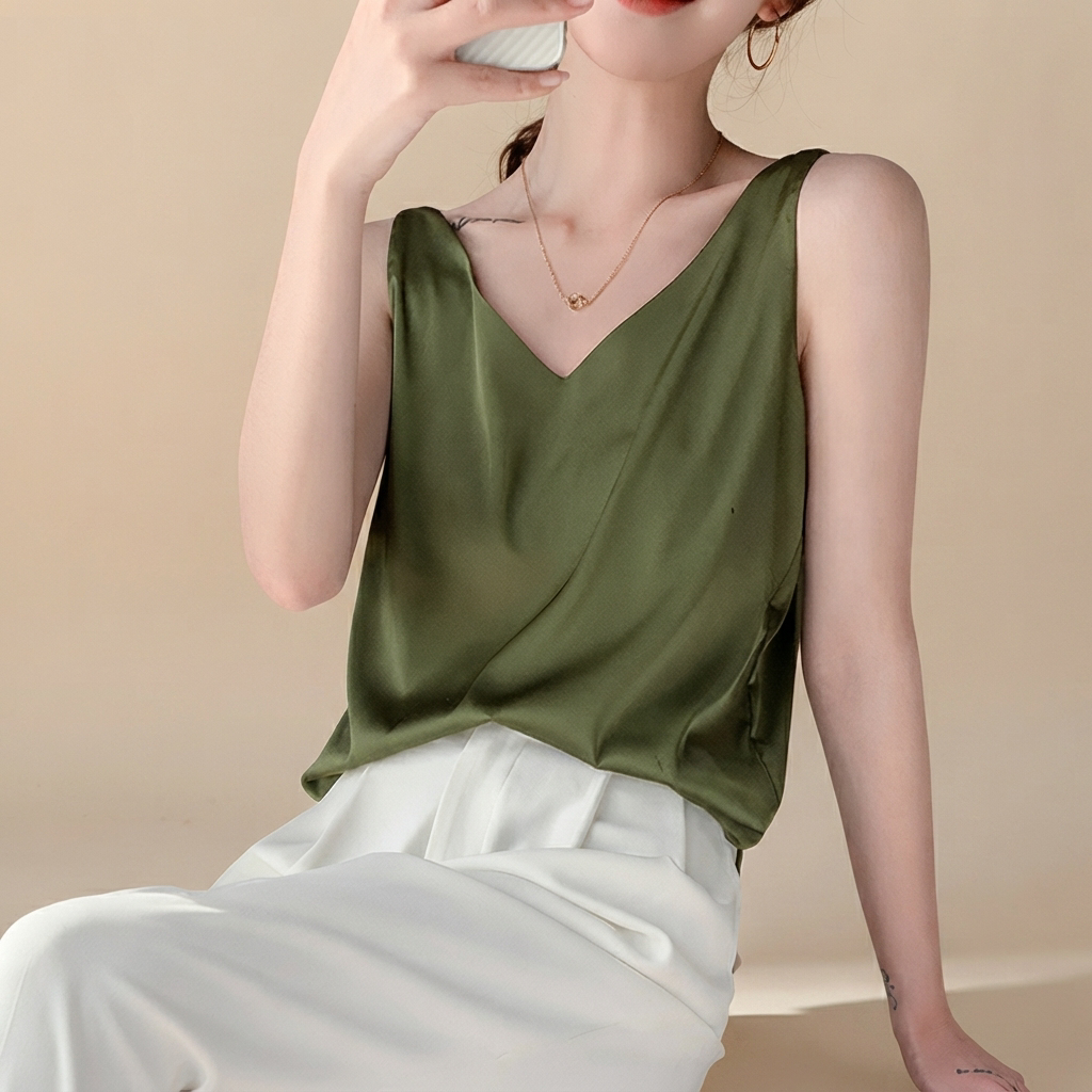Trina - Top Elegante con Cuello en V