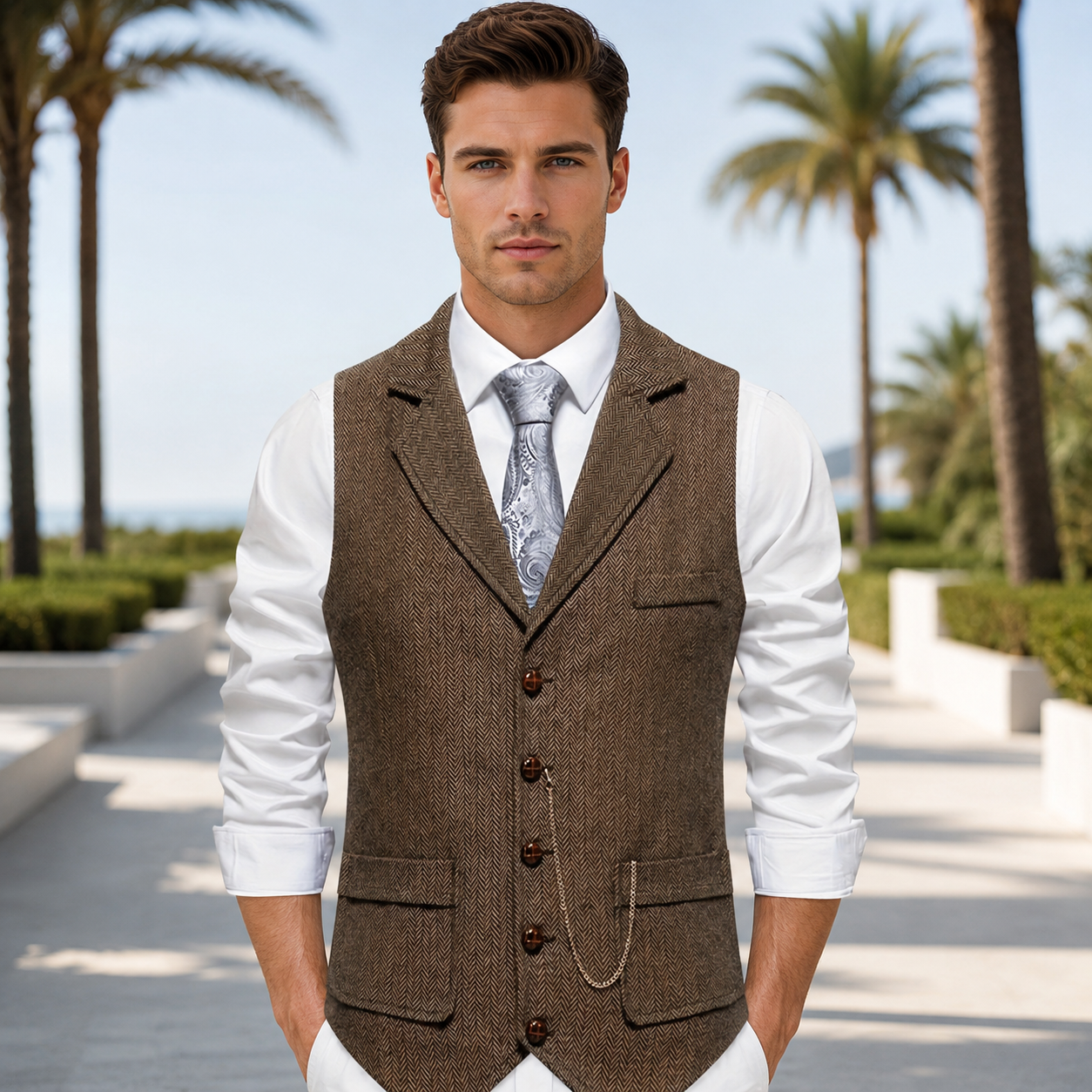 Clayton - Chaleco Retro Casual