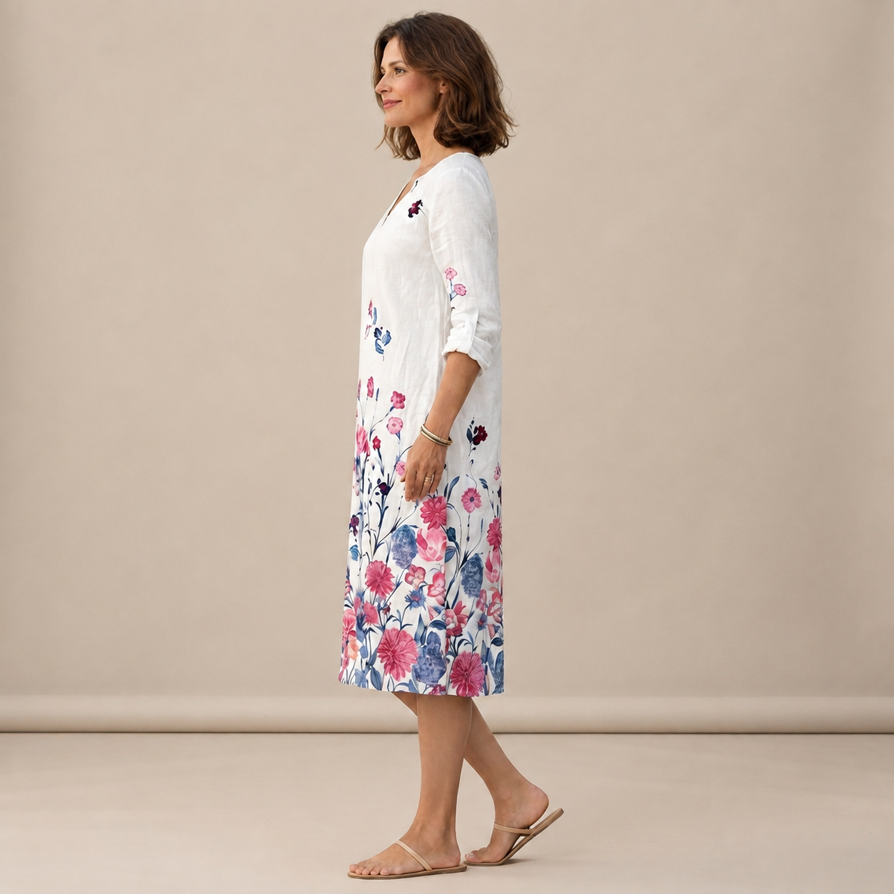 Ninna - Vestido Elegante y Fluido con Cuello en V