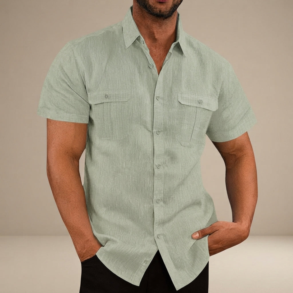 Lewys - Camisa Polo Casual con Botones