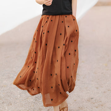Thea - Falda casual con lunares para mujeres