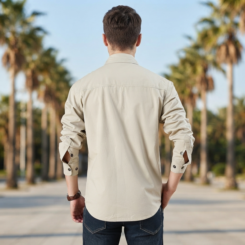 Hayden - Camisa Cargo de Manga Larga con Múltiples Bolsillos