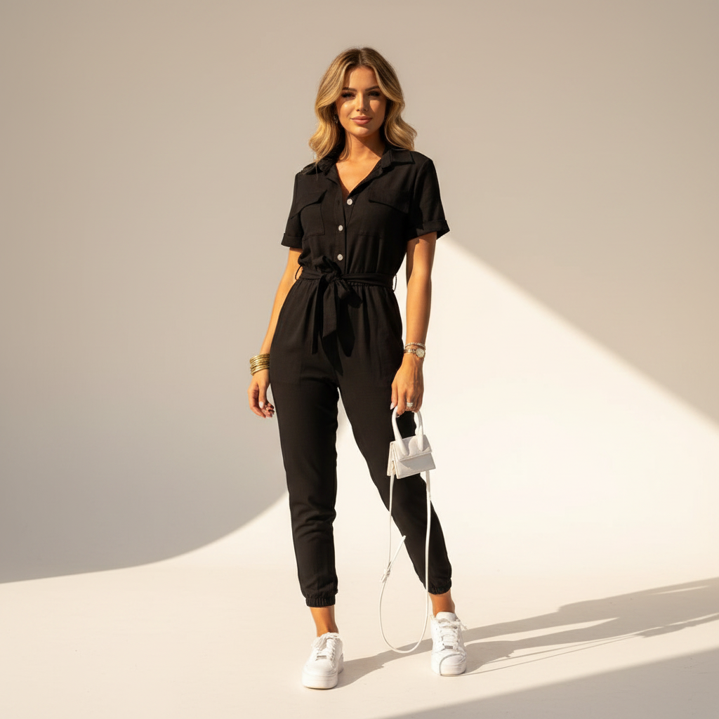 Yanna - Mono Elegante con Botones