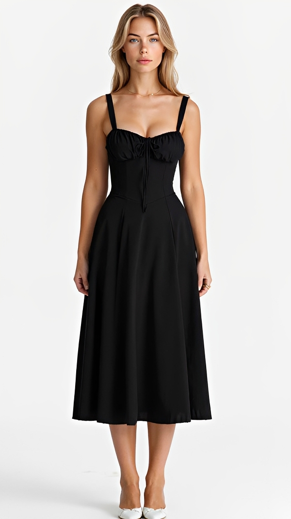Kiana - Vestido Midi Elegante y Chic con Abertura