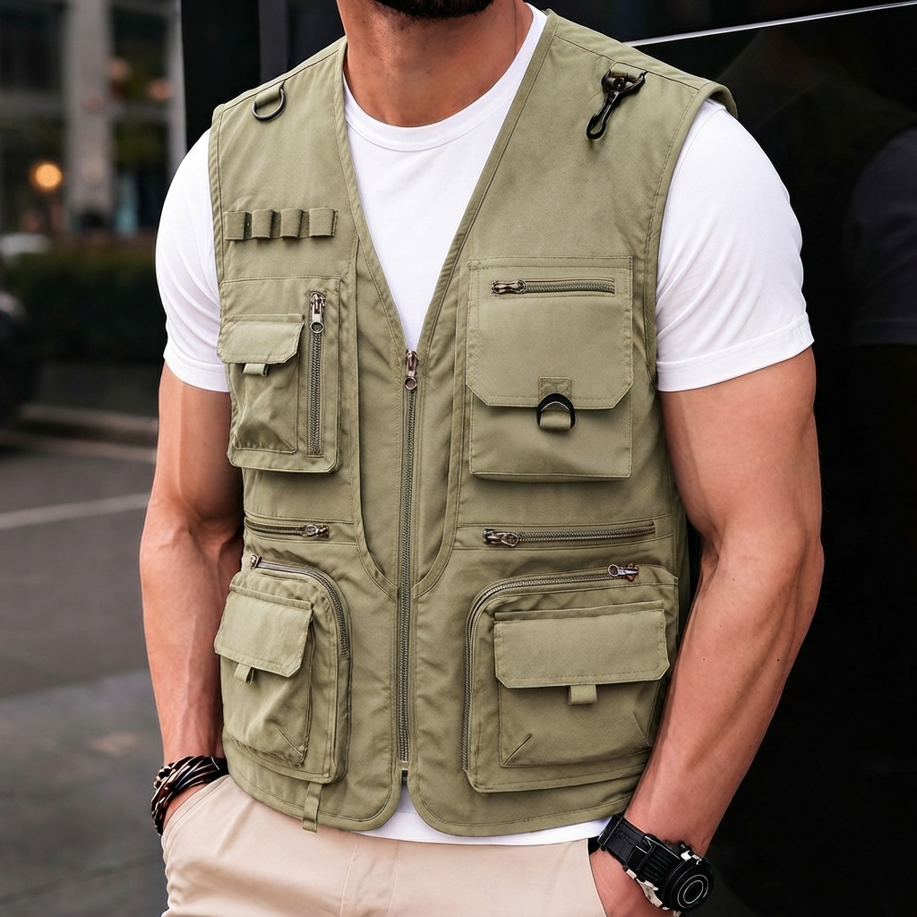 Kyle - Chaleco con Múltiples Bolsillos Listo para la Aventura