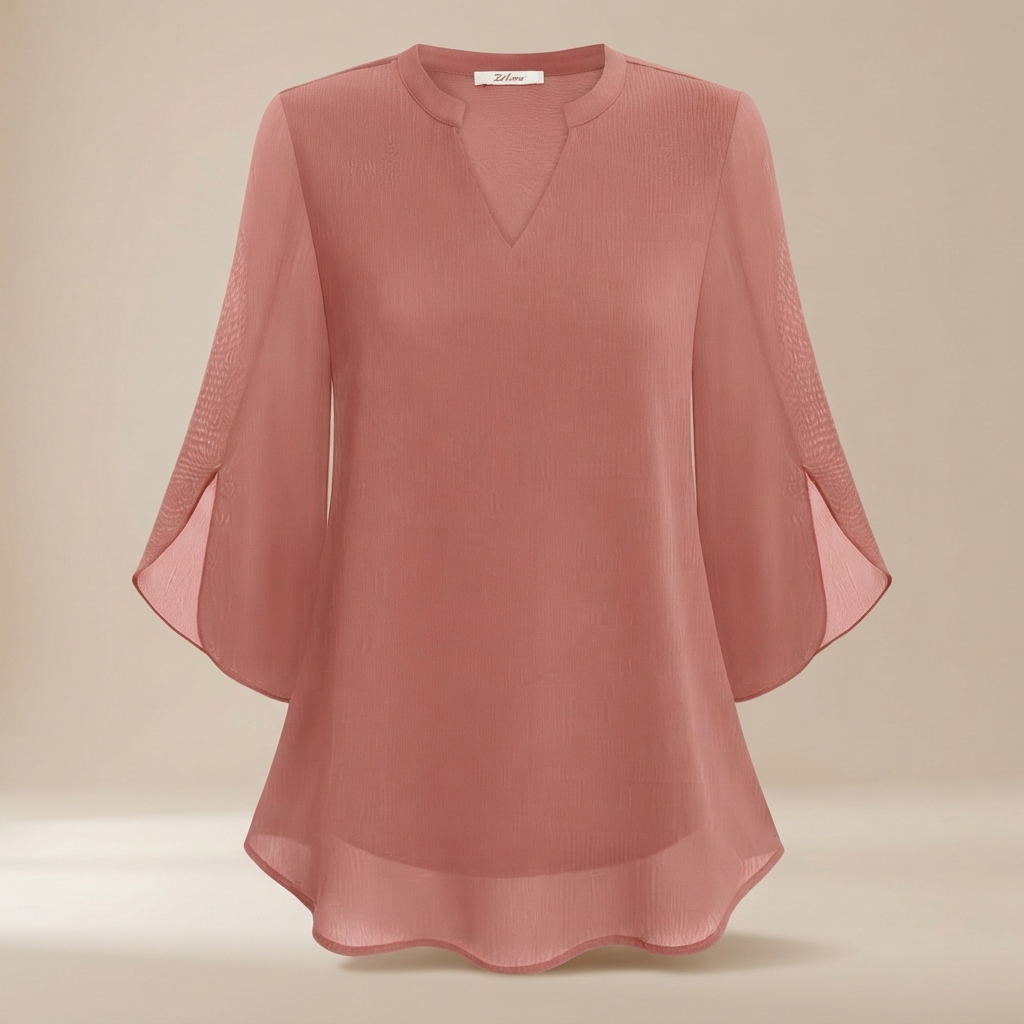 Arsine - Blusa Elegante de Corte Suelto con Cuello en V