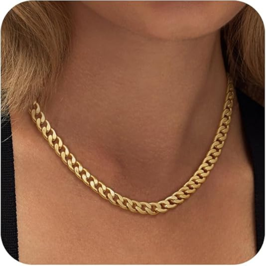 Anabel – Collar con eslabones dorados