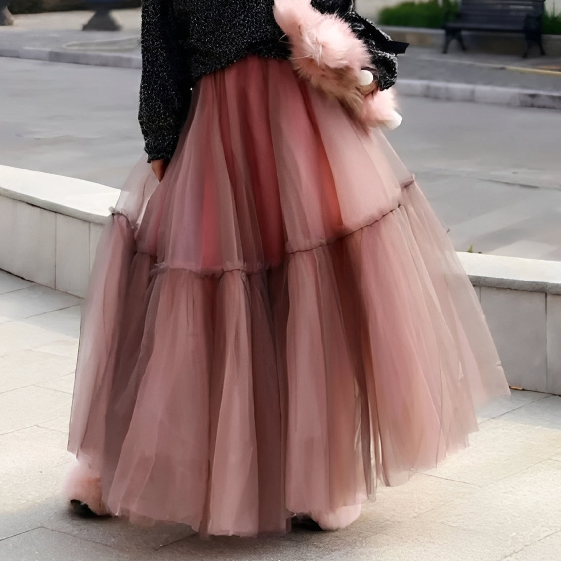 Madeline - Elegante falda con volantes para mujeres