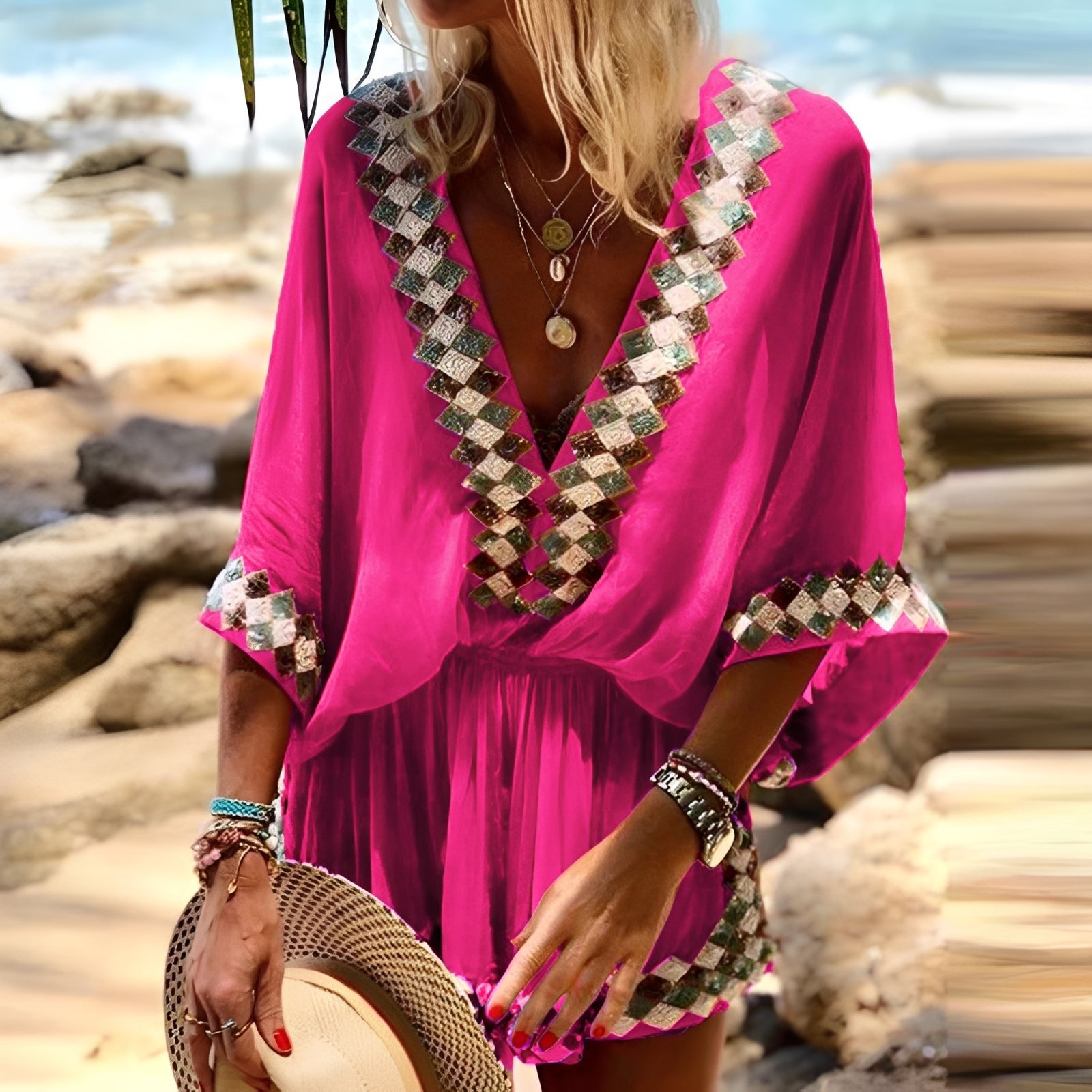 Jenn - Romper Bohemio Elegante