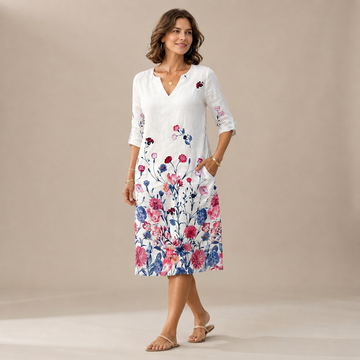 Ninna - Vestido Elegante y Fluido con Cuello en V