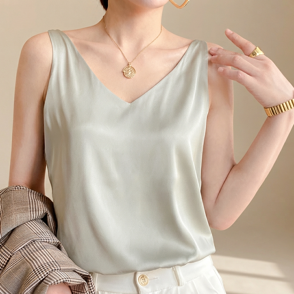 Trina - Top Elegante con Cuello en V