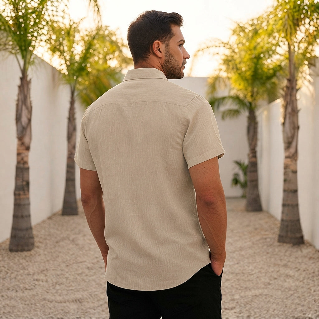 Lewys - Camisa Polo Casual con Botones