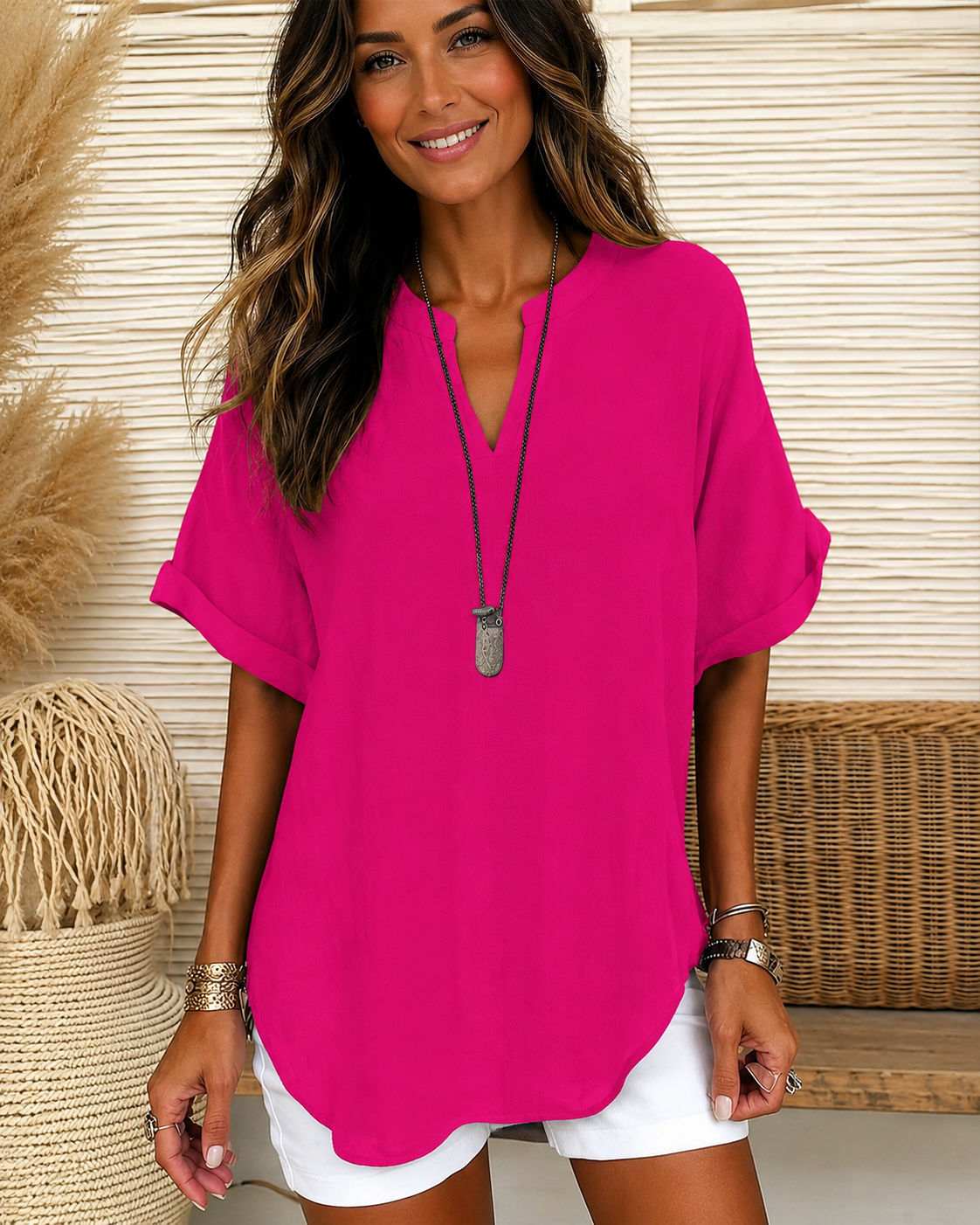 Taylor - Blusa Suelta con Cuello en V