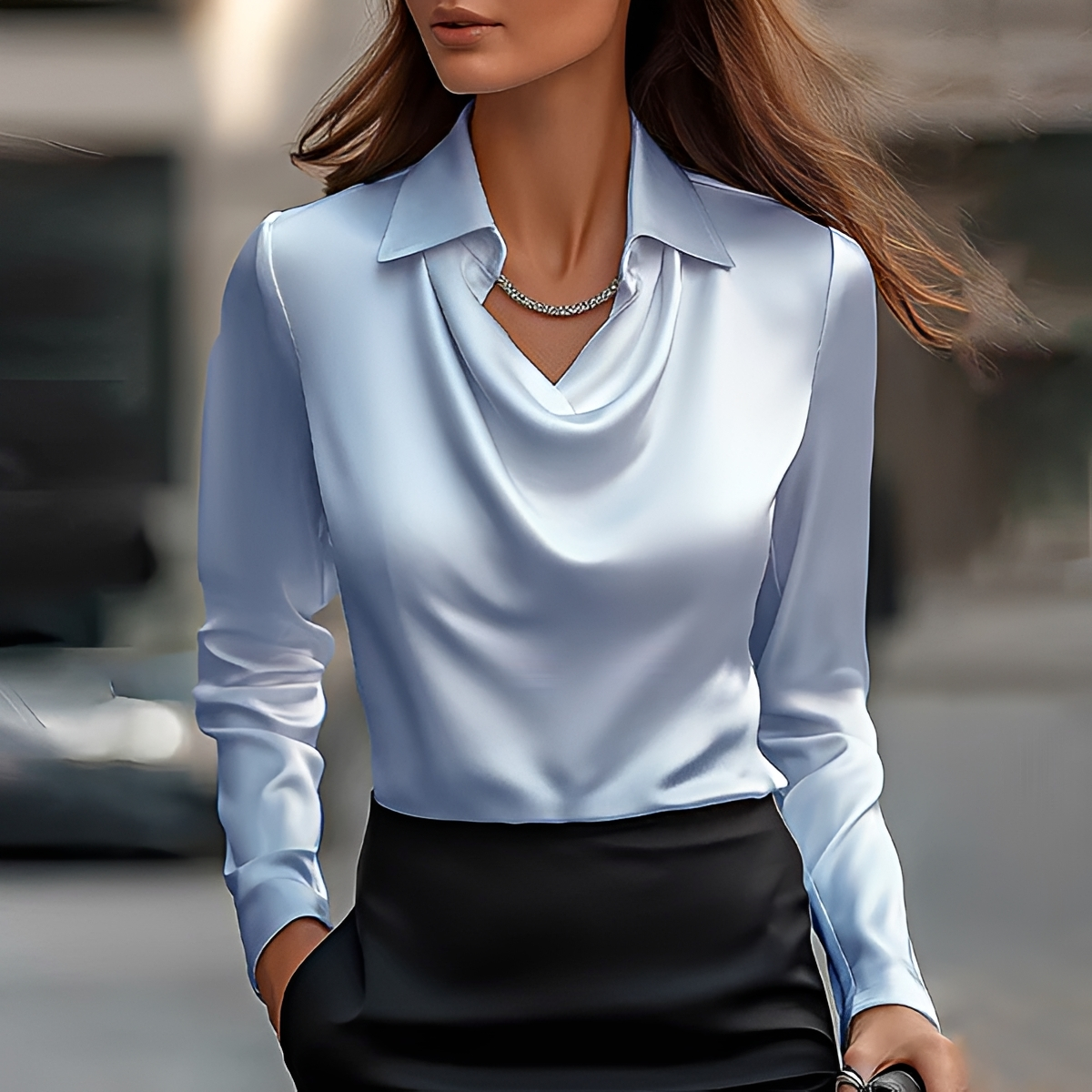 Chiara - Blusa Elegante de Manga Larga