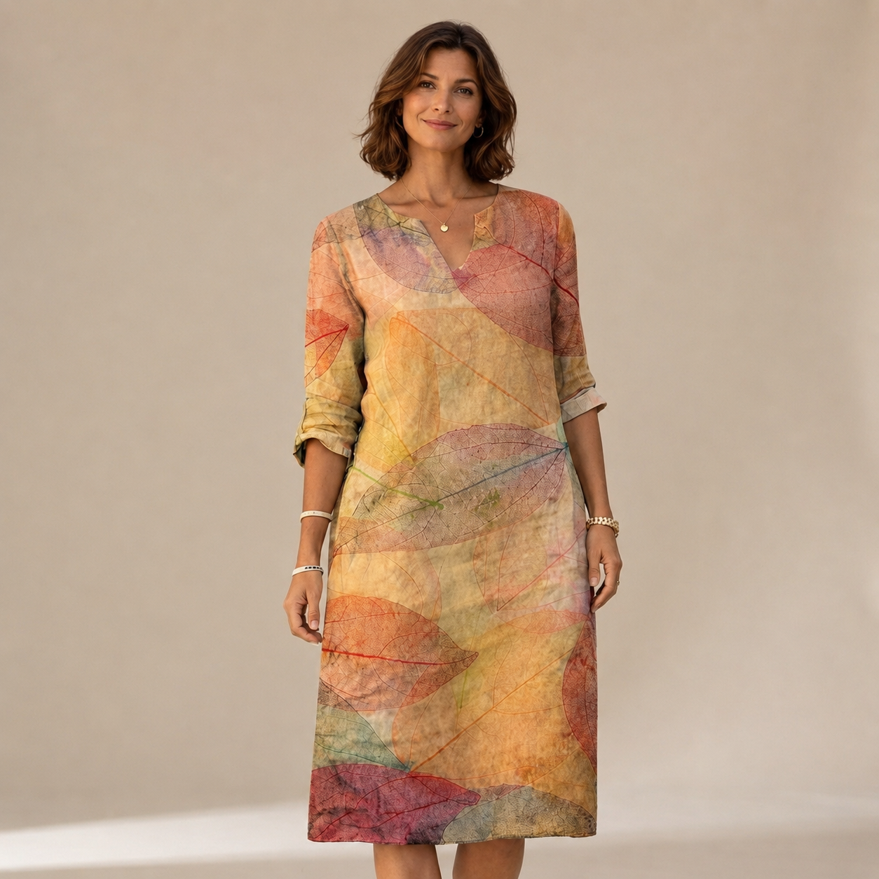 Ninna - Vestido Elegante y Fluido con Cuello en V