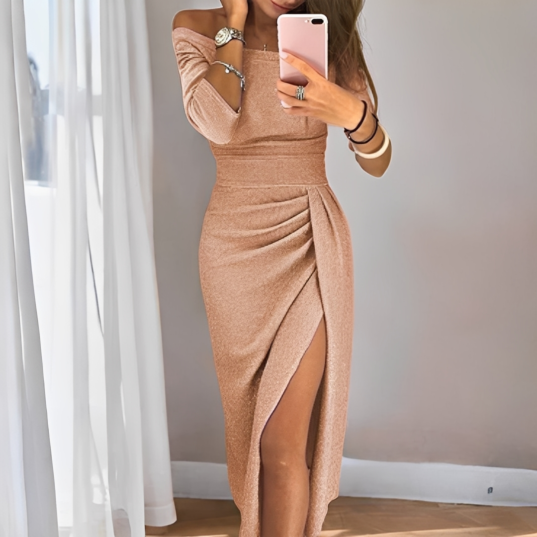 Babette - Vestido elegante con abertura para damas