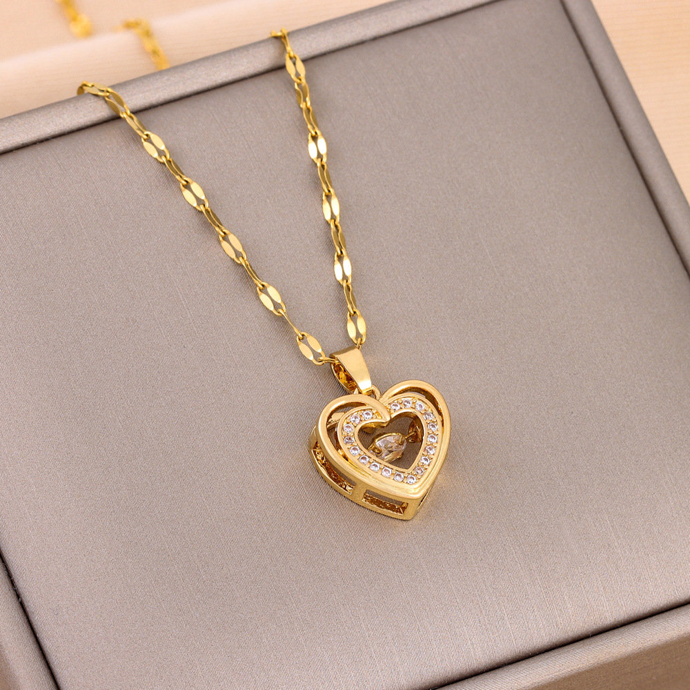 Colgante Corazón de Amor - Collar Doble Capa