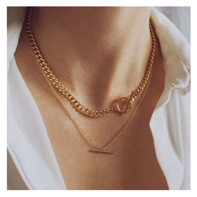 Cadena doble - Cadena cubana y de perlas