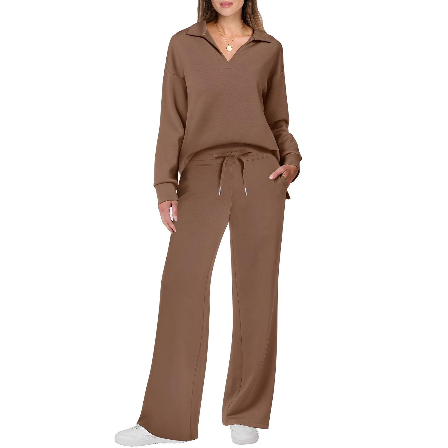 Justina - Conjunto casual de suéter y pantalones para mujeres