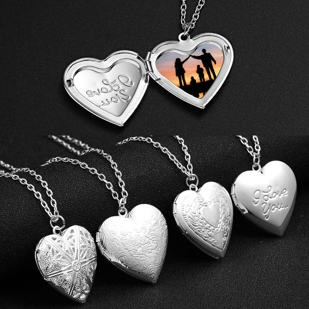Collar Medallón Corazón - Medallón antiguo