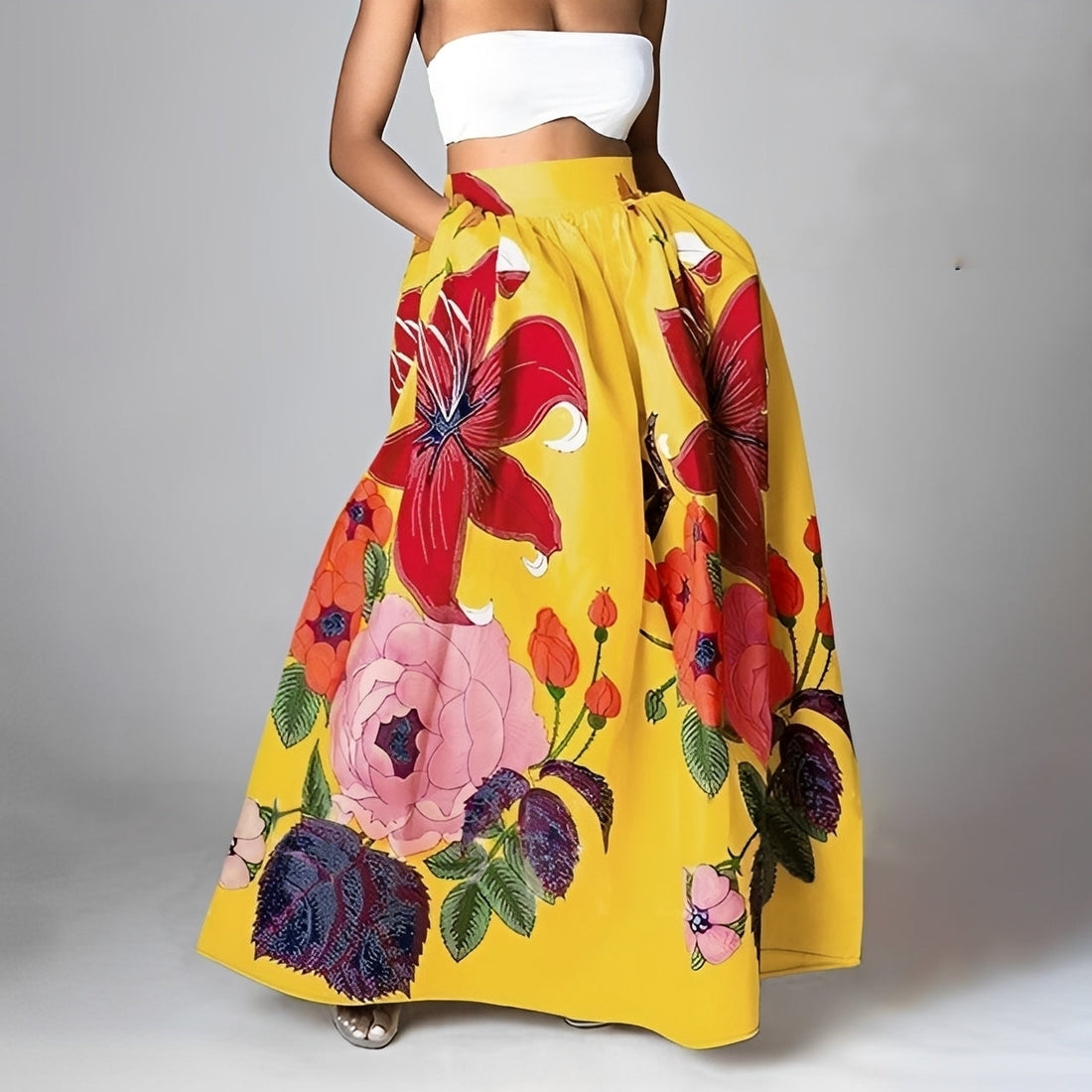 Jessica - Falda boho elegante de cintura alta para damas