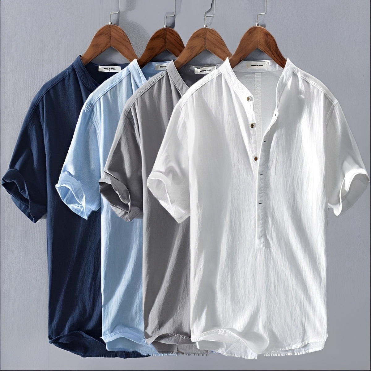 Nico - Camisa Casual de Manga Corta para Hombre